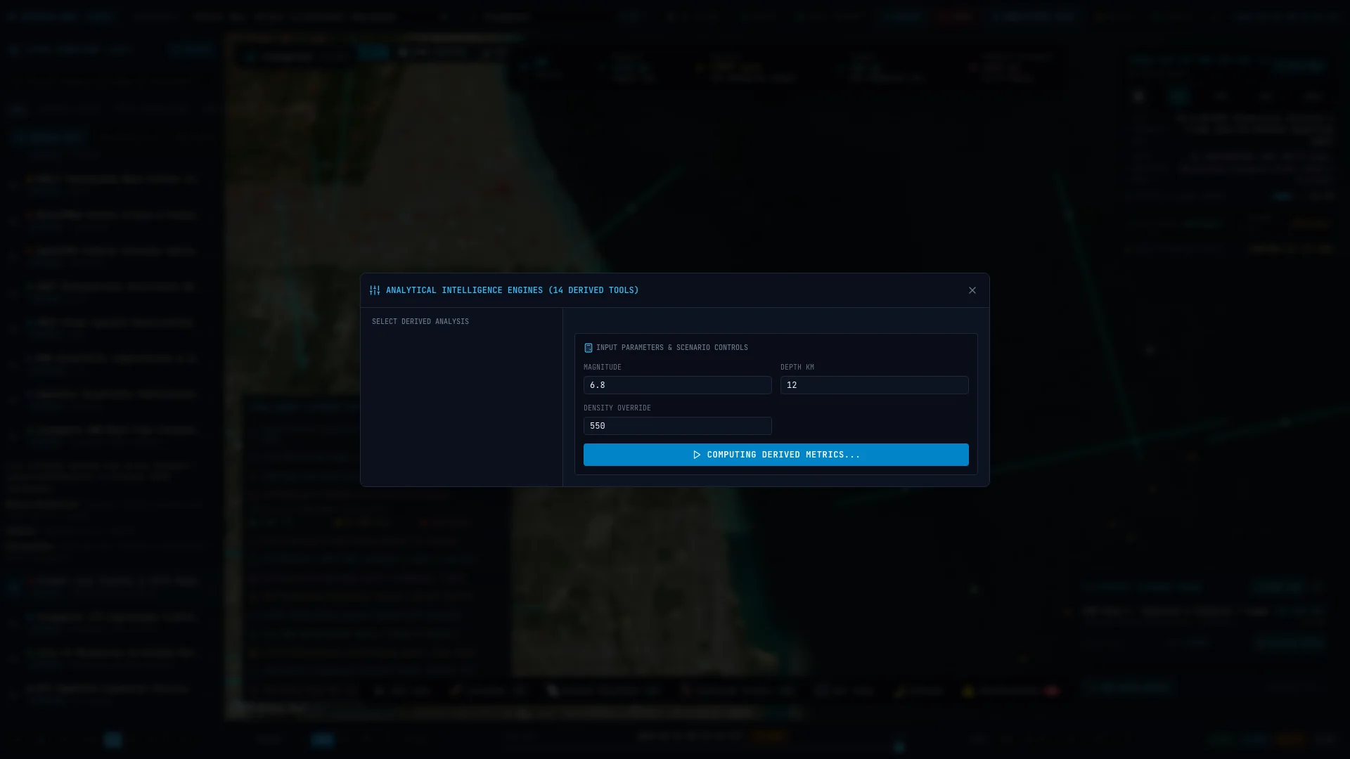 OpenGlobe analysis-engine selection interface
